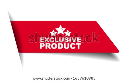 red vector illustration banner exclusive product
