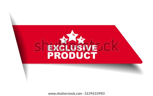 red vector\
illustration banner exclusive\
product