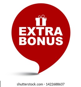 red vector illustration banner extra bonus