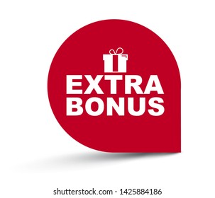 red vector illustration banner extra bonus