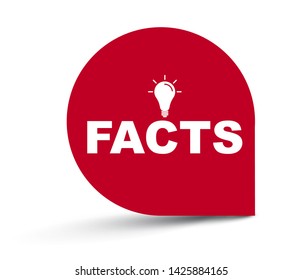 red vector illustration banner facts