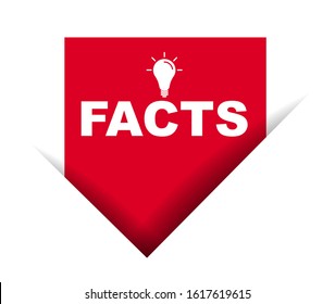 red vector illustration banner facts