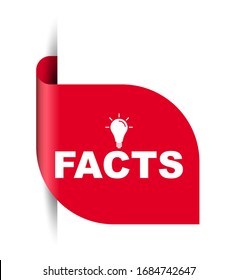 hechos de banner de ilustración vectorial roja