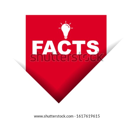 red vector illustration banner facts