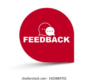 red vector illustration banner feedback