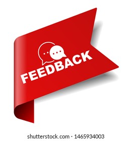 red vector illustration banner feedback