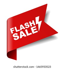 red vector illustration banner flash sale