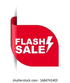 red vector illustration banner flash sale