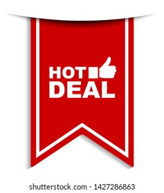 red vector illustration banner hot deal