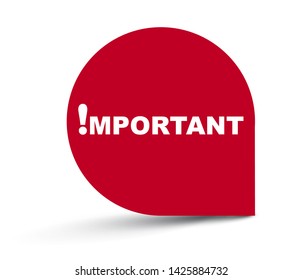red vector illustration banner important