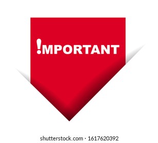 red vector illustration banner important