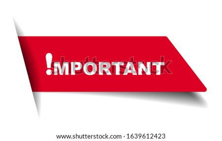 red vector illustration banner important