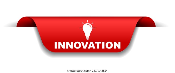 red vector illustration banner innovation