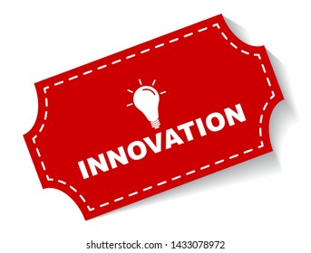 red vector illustration banner innovation