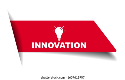 red vector illustration banner innovation