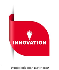 red vector illustration banner innovation