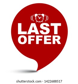 red vector illustration banner last offer