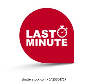 red vector illustration banner last minute