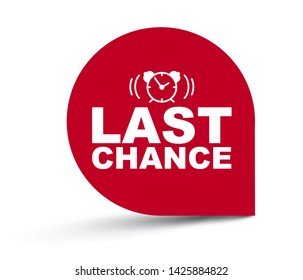 red vector illustration banner last chance