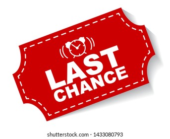 red vector illustration banner last chance