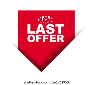red vector illustration banner last offer