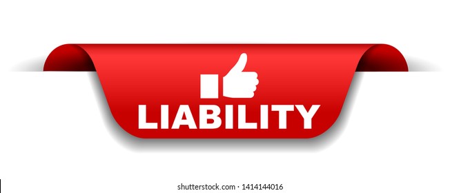 red vector illustration banner liability