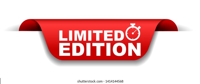 red vector illustration banner limited edition
