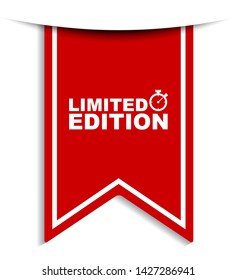 red vector illustration banner limited edition