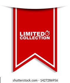 red vector illustration banner limited colection