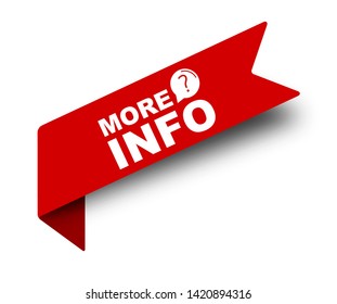 red vector illustration banner more info