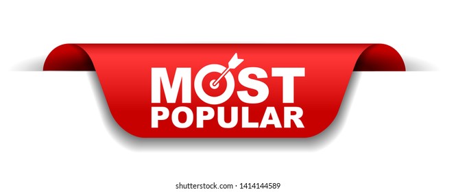 red vector illustration banner most popular