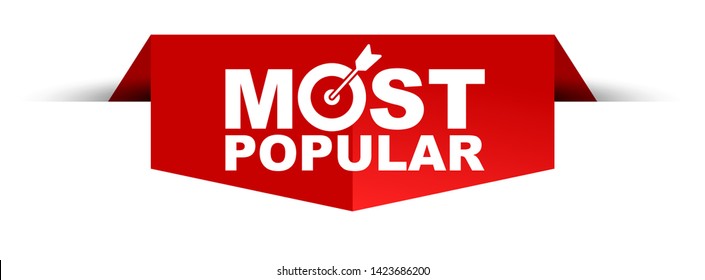 red vector illustration banner most popular