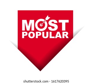 red vector illustration banner most popular