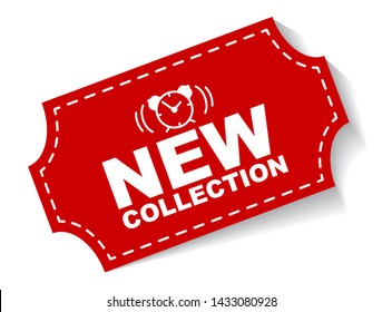 red vector illustration banner new collection