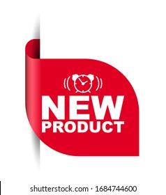 red vector illustration banner new product