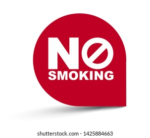 red vector illustration banner no smoking
