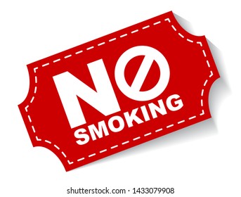 red vector illustration banner no smoking