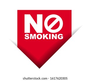 red vector illustration banner no smoking