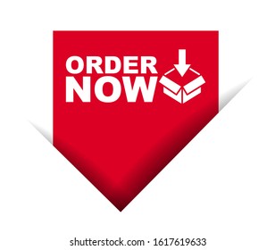 red vector illustration banner order now