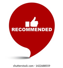 red vector illustration banner recommended