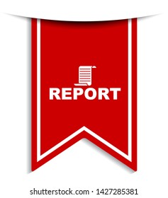 red vector illustration banner report