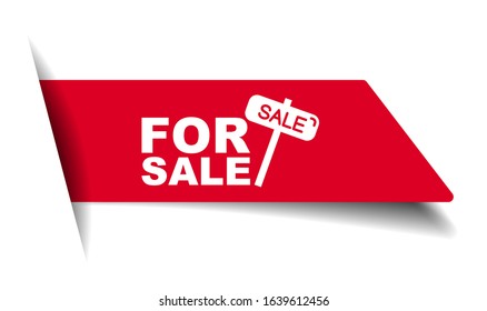 Red Vector Illustration Banner Sale Stock Vector (Royalty Free ...