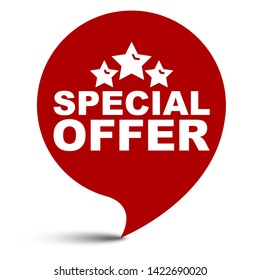 red vector illustration banner special offer