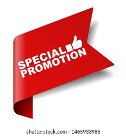 red vector illustration banner special promotion