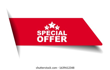 red vector illustration banner special offer