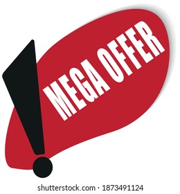 RED VECTOR ILLUSTRATION BANNER STEIN MEGA OFFER