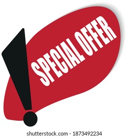 RED VECTOR ILLUSTRATION BANNER STEIN SPECIAL OFFER