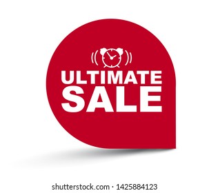 red vector illustration banner ultimate sale