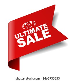 red vector illustration banner ultimate sale