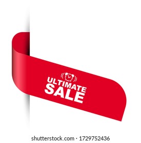 red vector illustration banner ultimate sale